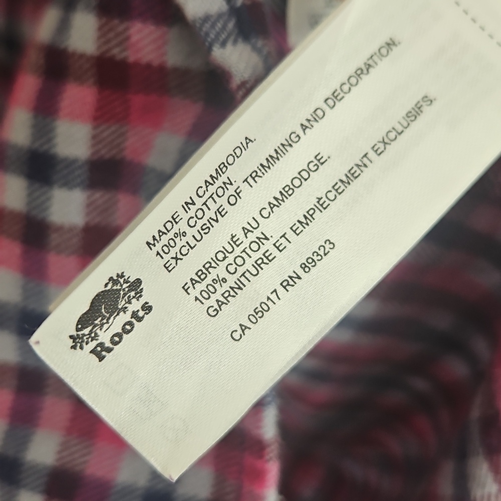 Navy and Pink Plaid Long-Sleeve Button Up Shirt - Picture 10 of 11